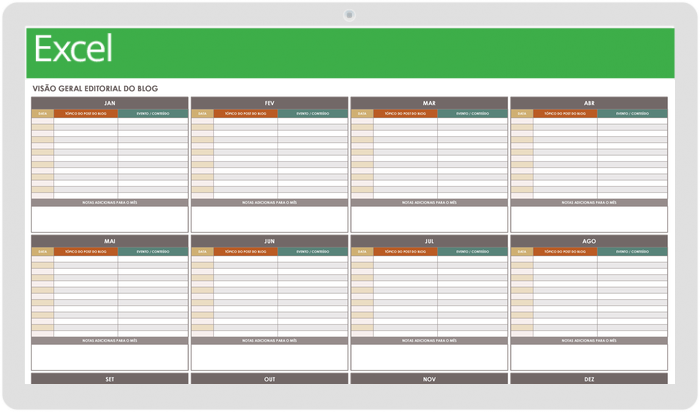 Calendário de blogs