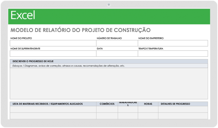 Modelo de Relatório de Projeto de Construção