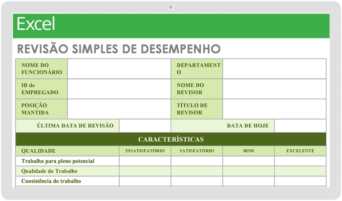 Modelo Simples de Avaliação de Modelo Simples de Avaliação de Desempenho